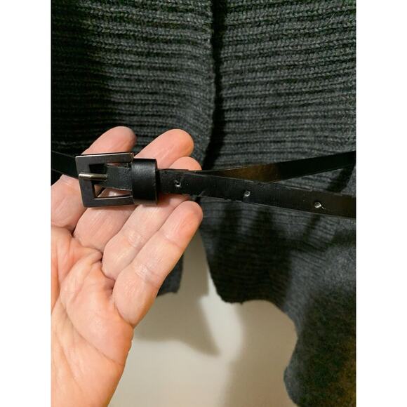 Katherine Barclay Womens Wool Blazer Sz S Gray Button Layer Belt Cardigan Career - Picture 5 of 16